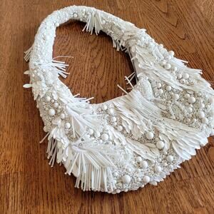 Zara Bags White Beaded Purse Mini